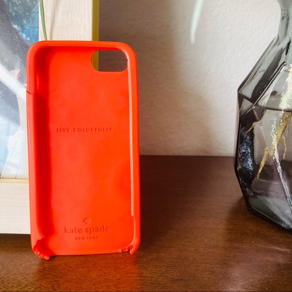 Kate Spade Red Orange Poppy Design iPhone 5s Case! - Picture 2 of 7